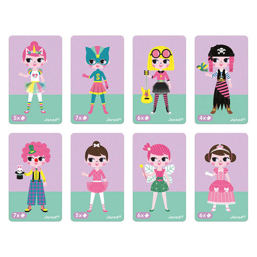 Janod - Magnetic puzzle. Costumes Girl Magnetibook collection 2018