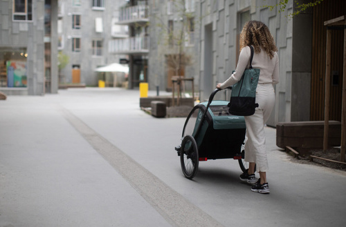 Hamax - Bike trailer for kids COCOON ONE - Green/black