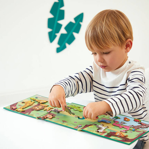 Janod - Magnetyczna układanka Afrykańskie zwierzęta Magneti'stories 3+