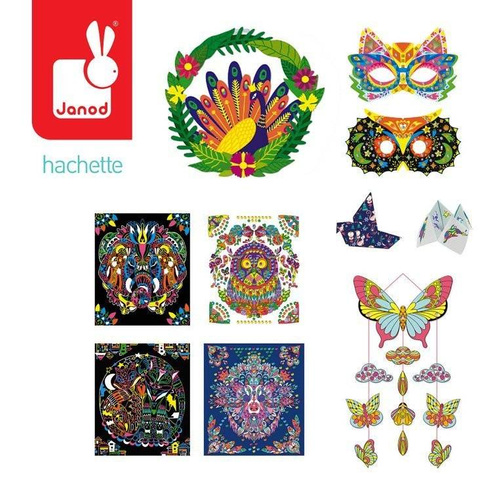 Janod - Multi - a creative set of 17 decorations Animals 6+