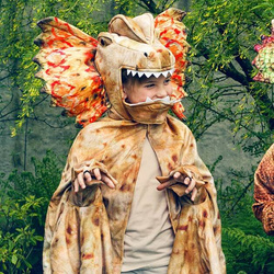 Souza! - Kostium peleryna z kapturem - maską dinozaur Dilofozaur 4-7 lat