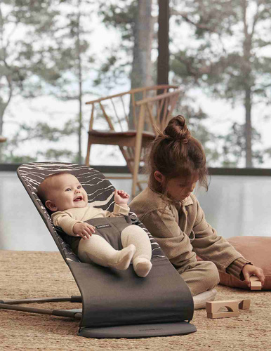 BABYBJÖRN - Bouncer Bliss, Anthracite/Landscape Print, Cotton