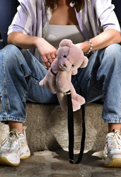 DOUDOU – plush teddy bear shoulder bag, Doudou et Compagnie, powder pink