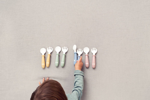 BABYBJÖRN - Baby Spoons and forks Powder Green