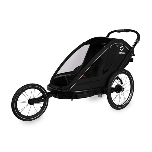 Hamax - Bike trailer for kids BREEZE + Jogger wheel, double - Back