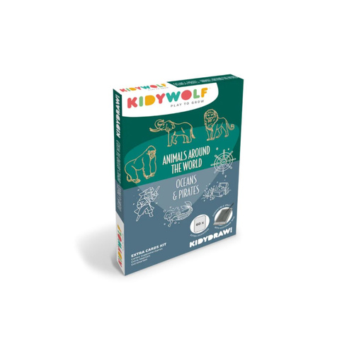 KIDYWOLF – refill set for KIDYDRAW-MINI 3+: Animals of the World, Oceans, and Pirates