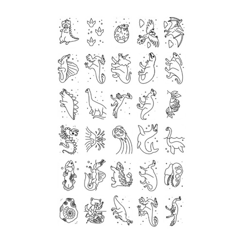 KIDYWOLF – refill set for KIDYDRAW-MINI 3+, Galaxy and Dinosaurs