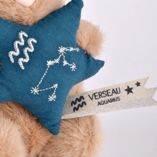 DOUDOU – DOUDOU ASTRO plush rabbit with zodiac sign, Doudou et Compagnie, 12 cm, Aquarius