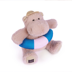 DOUDOU – Bubble Beach plush hippo by Histoire d'Ours, 20 cm, powder pink