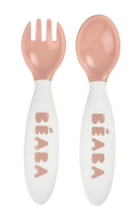 Beaba - Plastic cutlery in a case nude