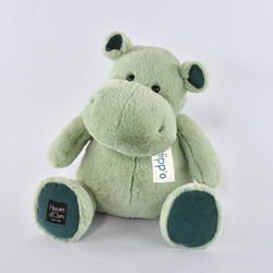 DOUDOU – AMANDE Histoire d'Ours plush hippopotamus, 40 cm, green