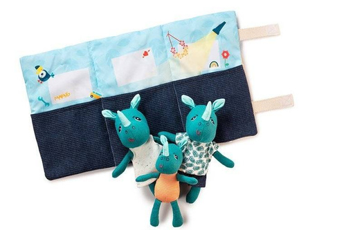 LILLIPUTIENS - Mini - cuddly rhino family with a folding mat Rhino Marius 2 years +