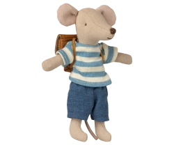 MAILEG - tricycle mouse, Big Brother, brown