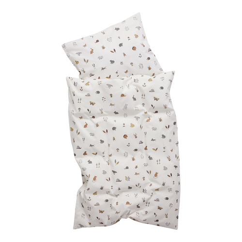 Leander - Baby bedding, 70x100 cm, Forest, Organic Cotton, Cappuccino