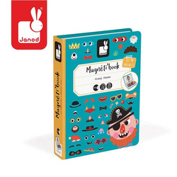 Janod - Magnetic puzzle Funny faces Boy Magnetibook collection 2018