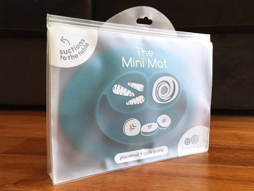 EZPZ - Silicone plate with washer small 2in1 Mini Mat blue