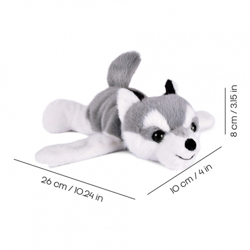 DOUDOU – Podcoll plush husky slap bracelet, Histoire d'Ours, light grey