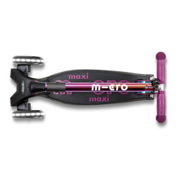 MICRO - foldable three-wheeled scooter Maxi Deluxe LED, purple neochrome