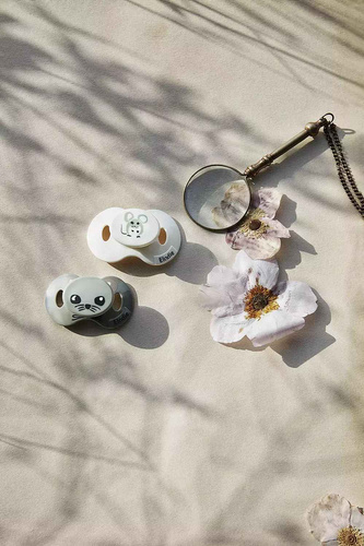 ELODIE DETAILS - silicone pacifier 3m+, Forest Mouse Max