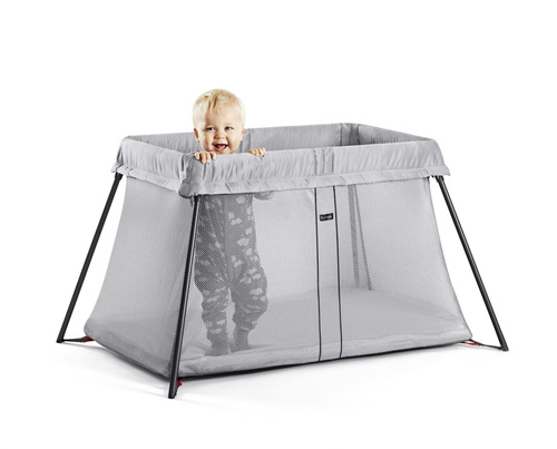 BABYBJÖRN - Travel Crib Light, Silver + sheet
