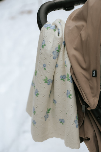 ELODIE DETAILS - Pointelle Blanket, Blueberry Bliss