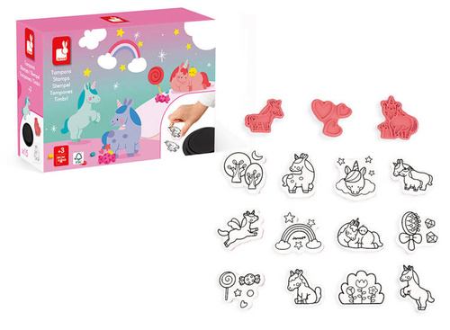 Janod - Creative set Stamps Unicorn 3+