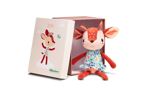LILLIPUTIENS - Cuddly plush Stella the fawn in gift box ECO 3m+