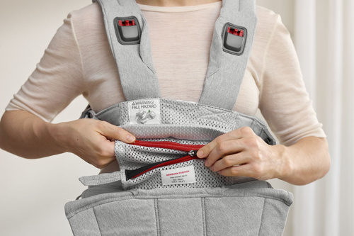 BABYBJORN - Baby Carrier Harmony, Woven, Light grey mélange