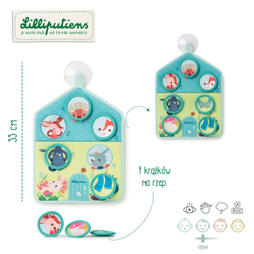 LILLIPUTIENS Educational bathtub mat "I wash myself" 18 m+