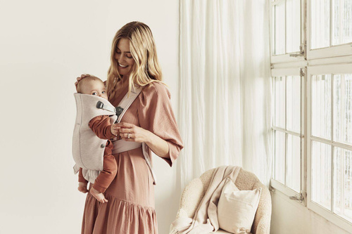 BABYBJÖRN - Baby Carrier MINI 3D Jersey, Light beige