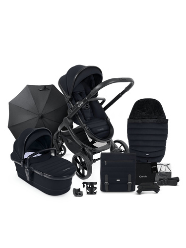 iCandy Peach 7 Pushchair and Carrycot Black - Complete Bundle