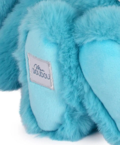 DOUDOU – Lapin Fleurette plush rabbit by Doudou et Compagnie, 25 cm, turquoise