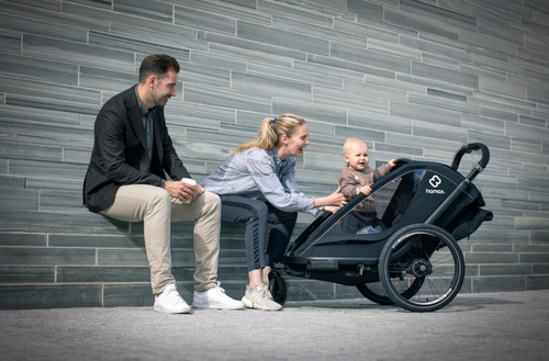 Hamax - Bike trailer for kids BREEZE, double- Back