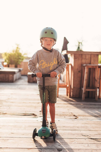 SCOOTANDRIDE - Highwaykick 3 LED - Folding scooter with light-up wheels 3+ Forest