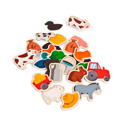 Janod - Farma wooden magnets 24 pieces
