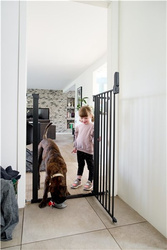 DogSpace - Bonnie Extra Tall Pressure Fitted Dog Gate, Black(73.5-79.6cm)
