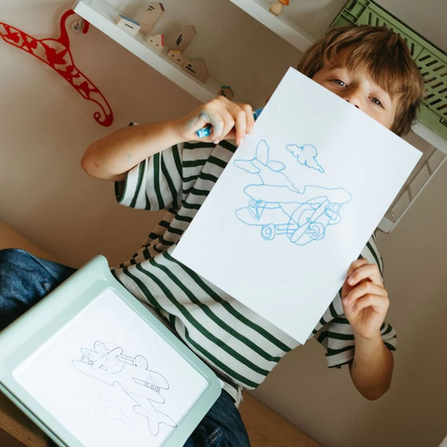 Kidywolf – illuminated writing and drawing learning tablet KIDYDRAW-PRO, green