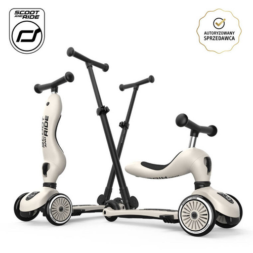 SCOOTANDRIDE - Highwaykick Push and Go 2in1 Ride and scooter 1-5 years Ash