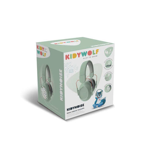 Kidywolf - KIDYNOISE noise-canceling headphones for children, green