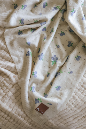 ELODIE DETAILS - Pointelle Blanket, Blueberry Bliss