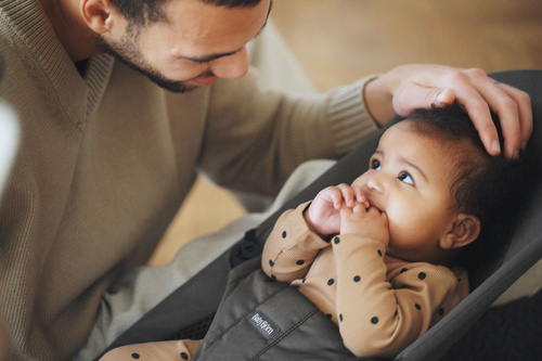 BABYBJÖRN - Bouncer Balance Soft Woven/Jersey Tri Fabric, Dark Grey