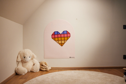 CLEVERCLIXX - magnetic wall sticker 95x75cm, dream pink