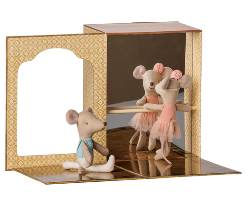 MAILEG – ballet mice in the dance studio, Little Sister and Brother