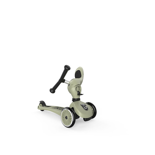 SCOOTANDRIDE - Highwaykick 2in1 Ride and scooter 1-5 years Olive