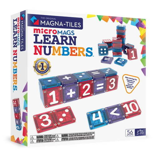 MAGNA-TILES - magnetic blocks microMAGS LEARN Numbers 56 pcs.