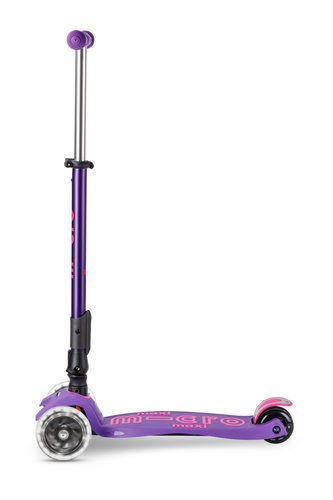 MICRO - foldable three-wheeled scooter Maxi Deluxe LED, purple