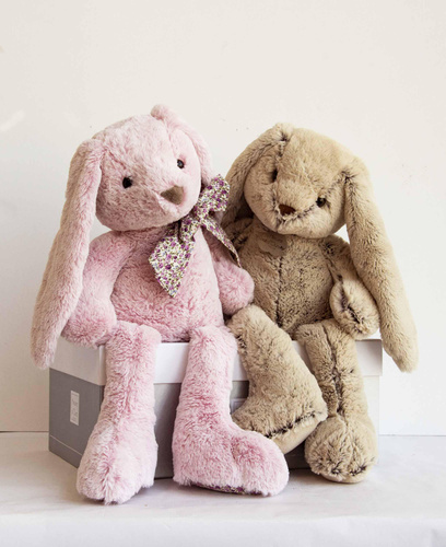 DOUDOU – plush rabbit Histoire d'Ours, 40 cm, pink