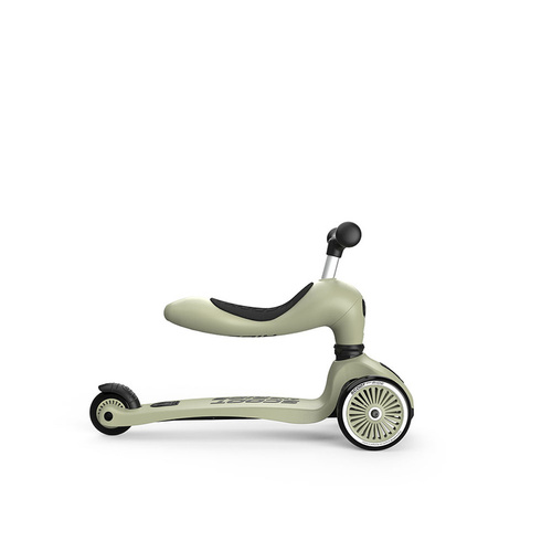 SCOOTANDRIDE - Highwaykick 2in1 Ride and scooter 1-5 years Olive