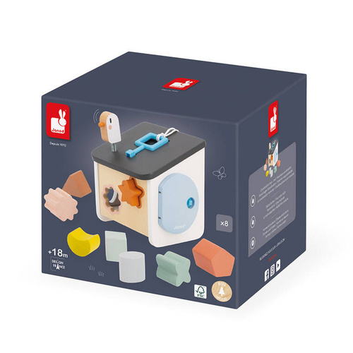 Janod - Drewniany sorter Domek dla ptaszków Sweet Cocoon 18 m +