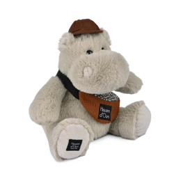 DOUDOU – HELLO BROOK plush hippo Histoire d'Ours, 20 cm, beige